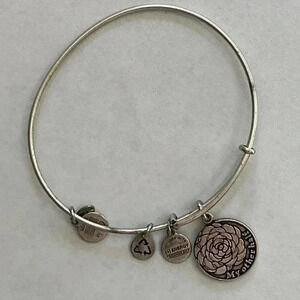 Alex and Ani My other Half bangle in silver